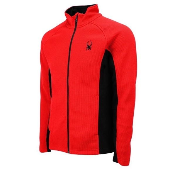 New Spyder Men's Constant Full Zip Sweater Red​ - Picture 2 of 5